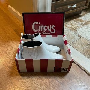 White Sam Edelman  cow girl booties never worn